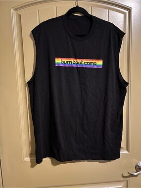 Burn Boot Camp Rainbow Logo Sleeveless Tee - Black